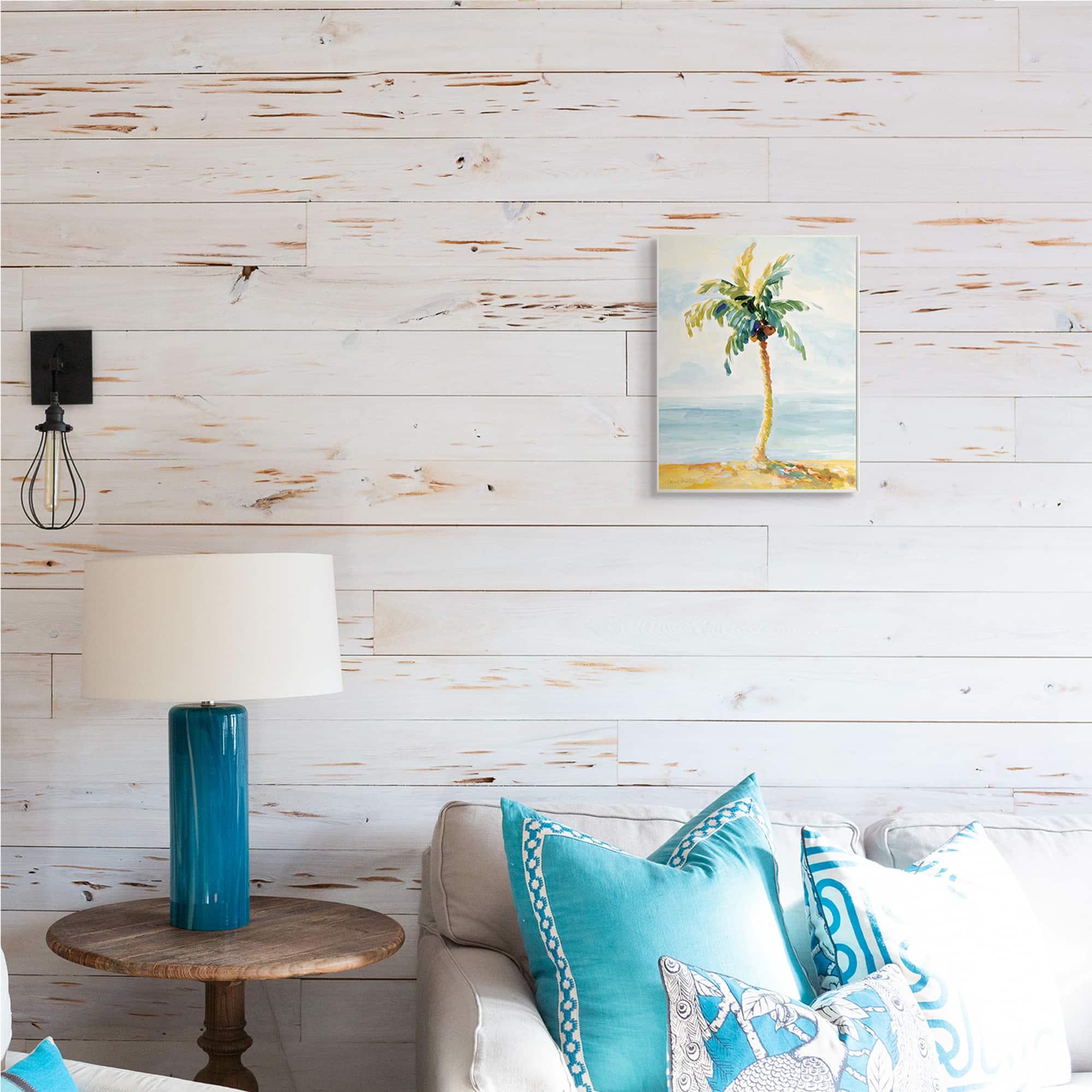 Stupell Industries Palm Tree with Coconuts on Beach Sand Wall Plaque